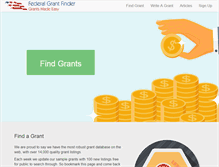 Tablet Screenshot of federalgrantfinder.com